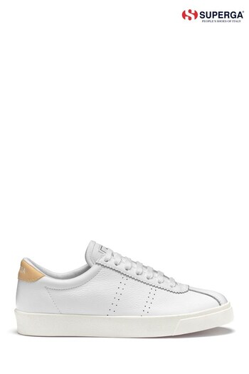 Superga White 2843 Club S Comfort Leather Trainers (D84419) | £85