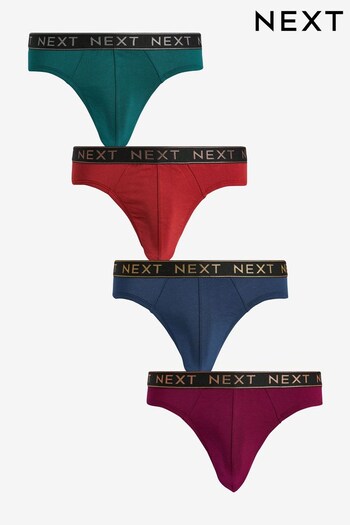 Navy/Red Rich Colours 4 pack Briefs (D84594) | £22