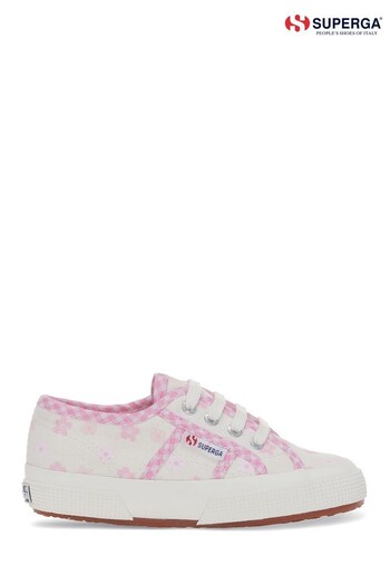 Superga Pink Printed Flowers & Gingham Canvas Trainers (D84606) | £55