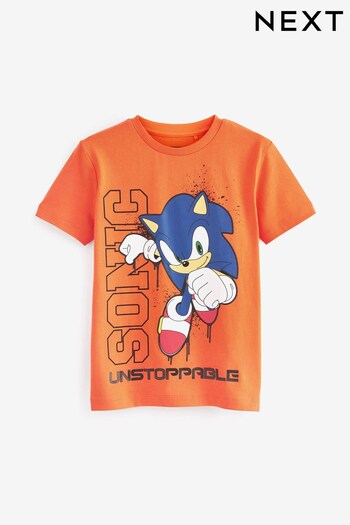 Orange Sonic Gaming License T-Shirt (3-16yrs) (D84679) | £13 - £18