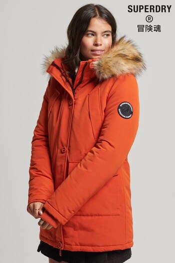Superdry Orange Everest Parka Coat (D84879) | £140