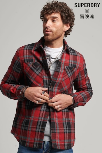 Superdry Red Merchant Quilted Overshirt (D84919) | £75