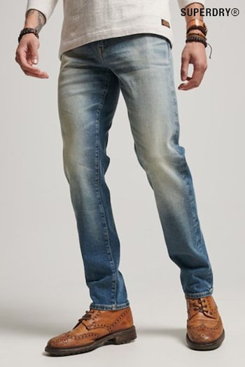 Superdry Dark Blue Organic Cotton Merchant Slim dress Jeans (D84922) | £130