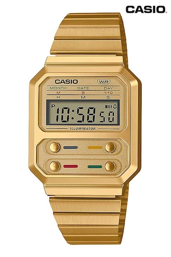 Casio 'Collection' Gold and Digital Dial Stainless Steel Quartz Watch (D85017) | £69