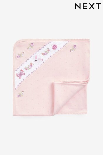 Pink Heritage Baby 100% Cotton Jersey Blanket (D85178) | £24