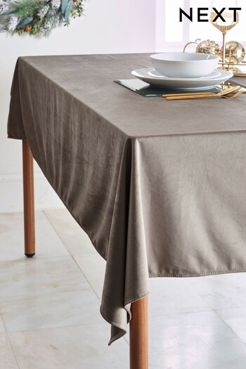 Natural Velvet Tablecloth (D85187) | £28 - £36