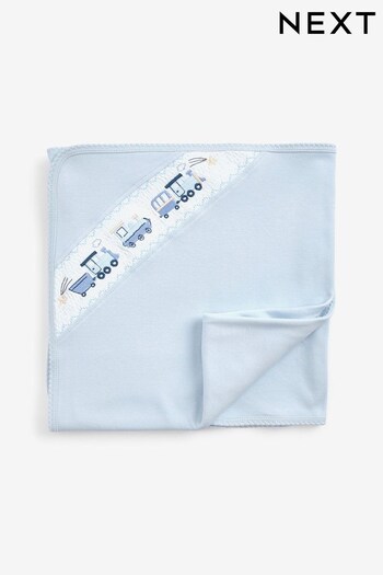 Blue Heritage Baby 100% Cotton Jersey Blanket (D85225) | £24