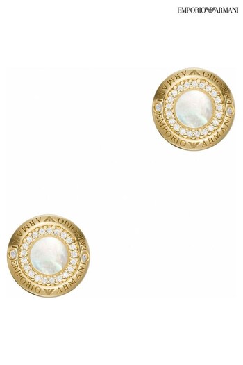 Emporio Armani Ladies Gold Tone Jewellery Earrings (D85303) | £105