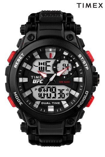 Timex Gents Black Ufc Strength Watch (D85305) | £80