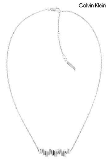 Calvin Klein Ladies Silver Tone Jewellery Luster Necklace (D85350) | £89
