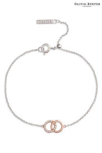 Olivia Burton Jewellery Ladies Silver Tone Bejewelled Classics Bracelet (D85423) | £50