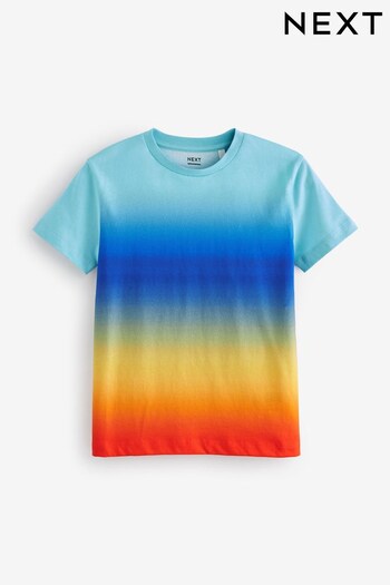Rainbow Ombre All-Over Print Short Sleeve T-Shirt (3-16yrs) (D85430) | £5.50 - £8