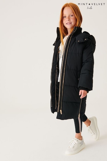 Mint Velvet Black Padded Coat (D85445) | £70 - £78