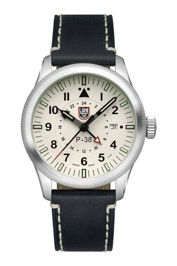 Luminox Gents Black P-38 Lightning GMT 9520 Series Watch (D85492) | £499