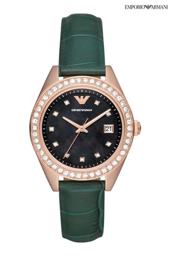 Emporio Armani Ladies Green Watch (D85495) | £239
