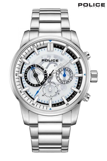 Police Gents Silver Tone Greenlane Watch (D85862) | £189