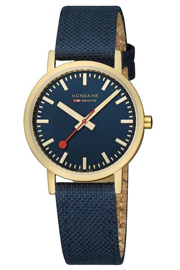 Mondaine Blue Classic IP Watch (D85928) | £209