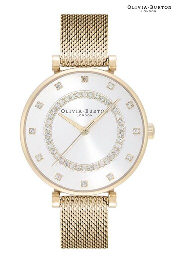 Olivia Burton Ladies Gold Tone T-Bar Watch (D85930) | £139