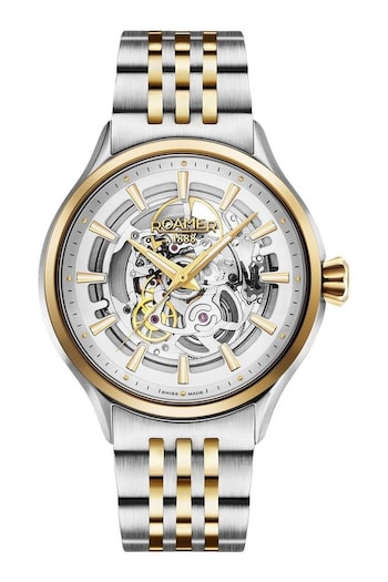 Roamer Gents Gold Competence Skeleton Watch (D85945) | £750