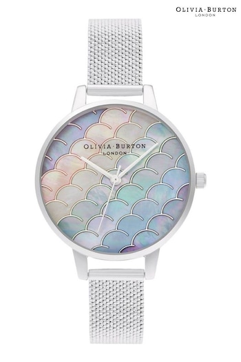 Olivia Burton Ladies Silver Tone Mermaid Tail Under The Sea Watch (D85958) | £139