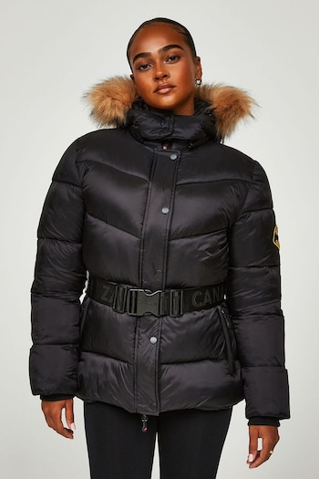 Zavetti Canada Okawak Puffa Black Coat (D85979) | £120