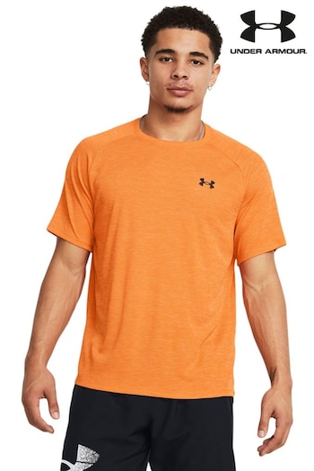 Under Armour Orange Tech Short Sleeve Crew  T-Shirt (D86045) | £30
