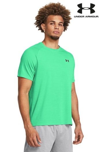 Under Basketball Armour Green Tech Short Sleeve Crew T-Shirt (D86055) | £30