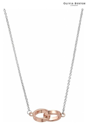 Olivia Burton Jewellery Ladies Silver Tone Interlink Classics Necklace (D86187) | £55