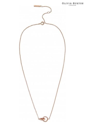 Olivia Burton Jewellery Ladies Pink Interlink Classics Necklace (D86188) | £55