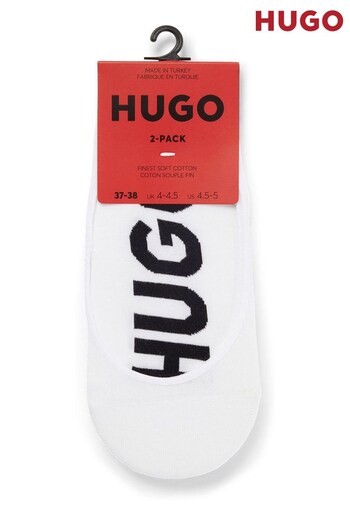 HUGO Invisible White Socks 2 Packs (D86220) | £12
