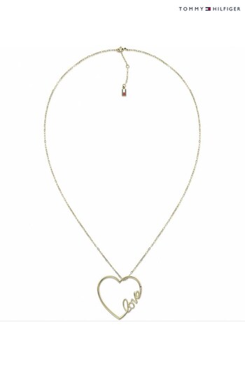 Tommy Hilfiger Jewellery Ladies Gold Tone Love Necklace (D86288) | £80