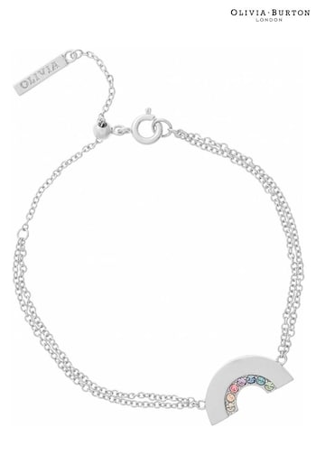 Olivia Burton Jewellery Ladies Silver Tone Rainbow Bracelet (D86291) | £55