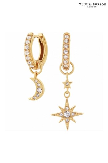 Olivia Burton Jewellery Ladies Gold Tone Celestial Moon & North Star Celestial Earrings (D86295) | £50