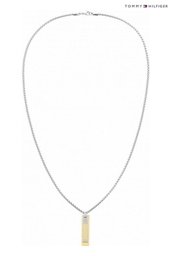 Tommy Hilfiger Jewellery Gents Silver Tone ID Necklace (D86326) | £69