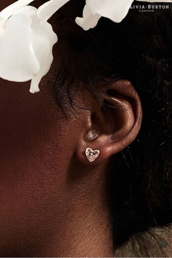 Olivia Burton Jewellery Ladies Pink Screw Heart Studs Classics Earrings (D86330) | £45