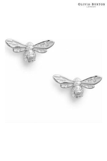 Olivia Burton Jewellery Ladies Silver Tone Lucky Bee Earrings (D86341) | £40