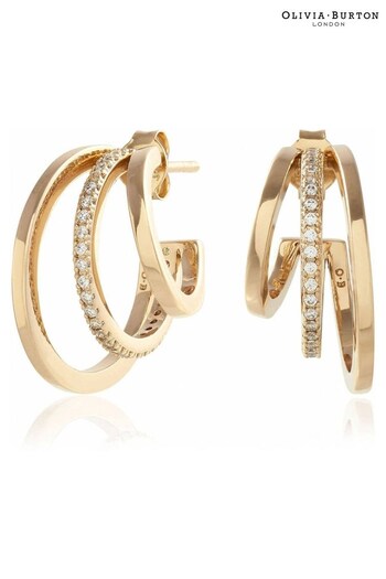 Olivia Burton Jewellery Ladies Gold Tone Classics Earrings (D86347) | £55