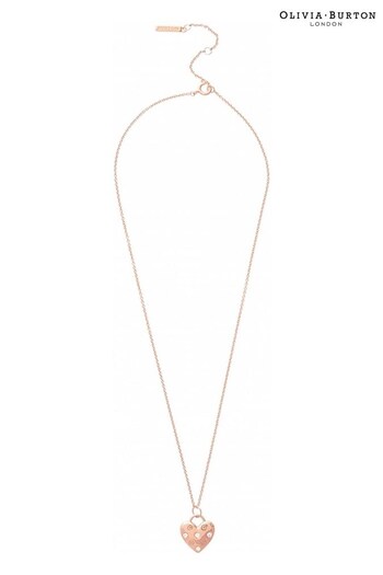 Olivia Burton Jewellery Ladies Pink Screw Heart Stud Classic Necklace (D86364) | £60