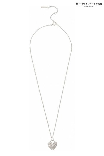 Olivia Burton Jewellery Ladies Silver Tone Screw Heart Stud Classic Necklace (D86365) | £60
