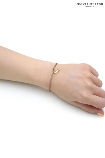 Olivia Burton Jewellery Ladies Gold Tone Screw Heart Stud Classic Bracelet (D86367) | £50