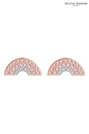 Olivia Burton Jewellery Ladies Pink Rainbow Studs Earrings (D86371) | £50