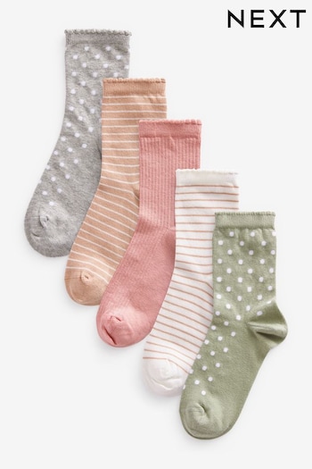 Multi 5 Pack Cotton Rich Ankle Socks (D86401) | £7.50 - £9.50