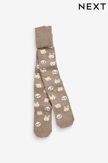 Neutral Brown Cotton Rich Cute Character Tights (D86506) | £5 - £6
