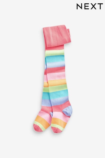 Multicolour Cotton Rich Rainbow Stripe Tights (D86507) | £5 - £6