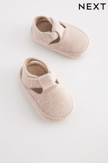 Stone Cream Pram Baby Slippers (0-24mths) (D86520) | £9