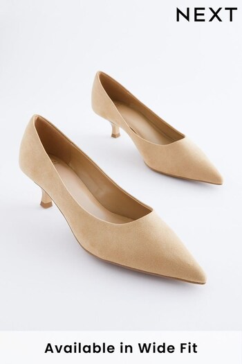 Camel Natural Extra Wide Fit Forever Comfort® Kitten Heel Court Shoes (D86571) | £28