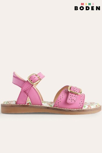 Boden Pink Leather Buckle Sandals (D86601) | £34 - £39