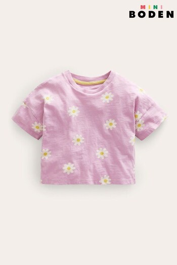 Boden Pink Floral Relaxed T-Shirt (D86619) | £15 - £17