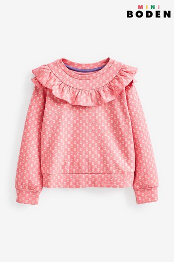 Boden Pink Frill Sweatshirt (D86646) | £27 - £31