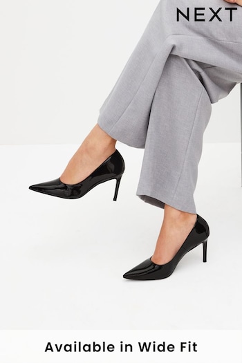 Black Regular/Wide Fit Forever Comfort® Point Toe Mid Heel Court Shoes (D86662) | £34